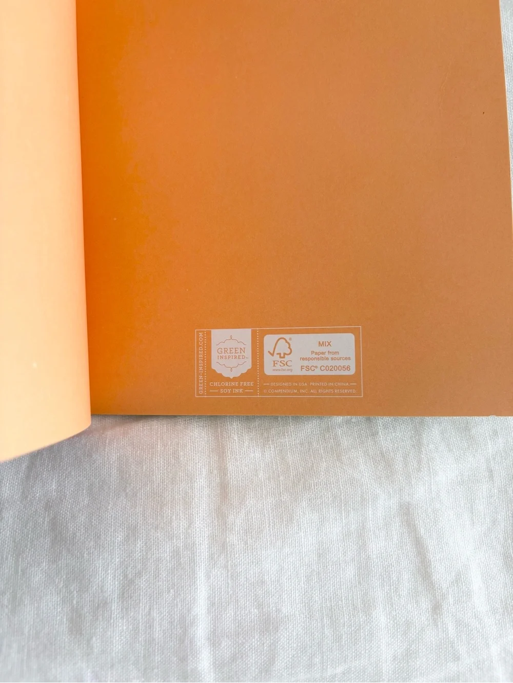 Orange and Green Journal
